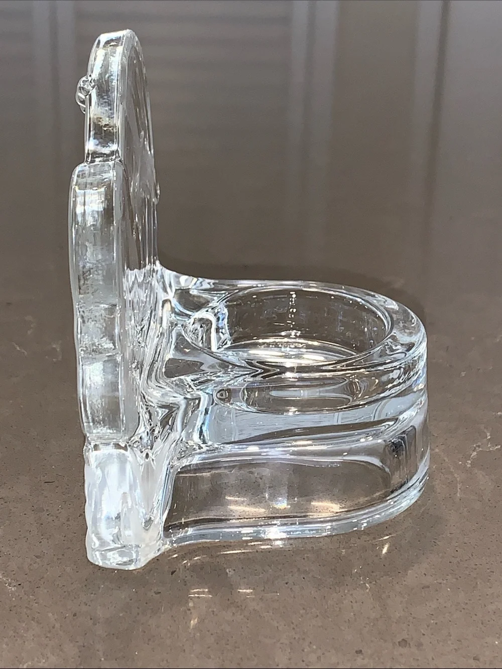 Vtg PartyLite Seagull and Sailboat Frosted/Clear Glass Tealight Candle Holder